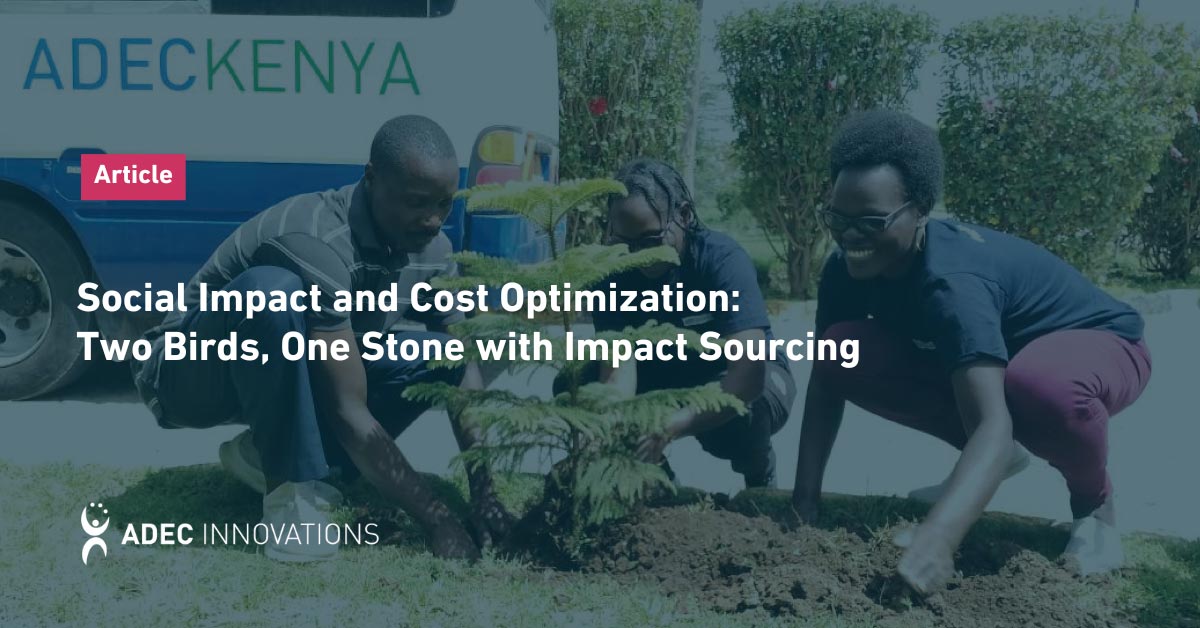 Social Impact and Cost Optimization: Two Birds, One Stone with Impact Sourcing