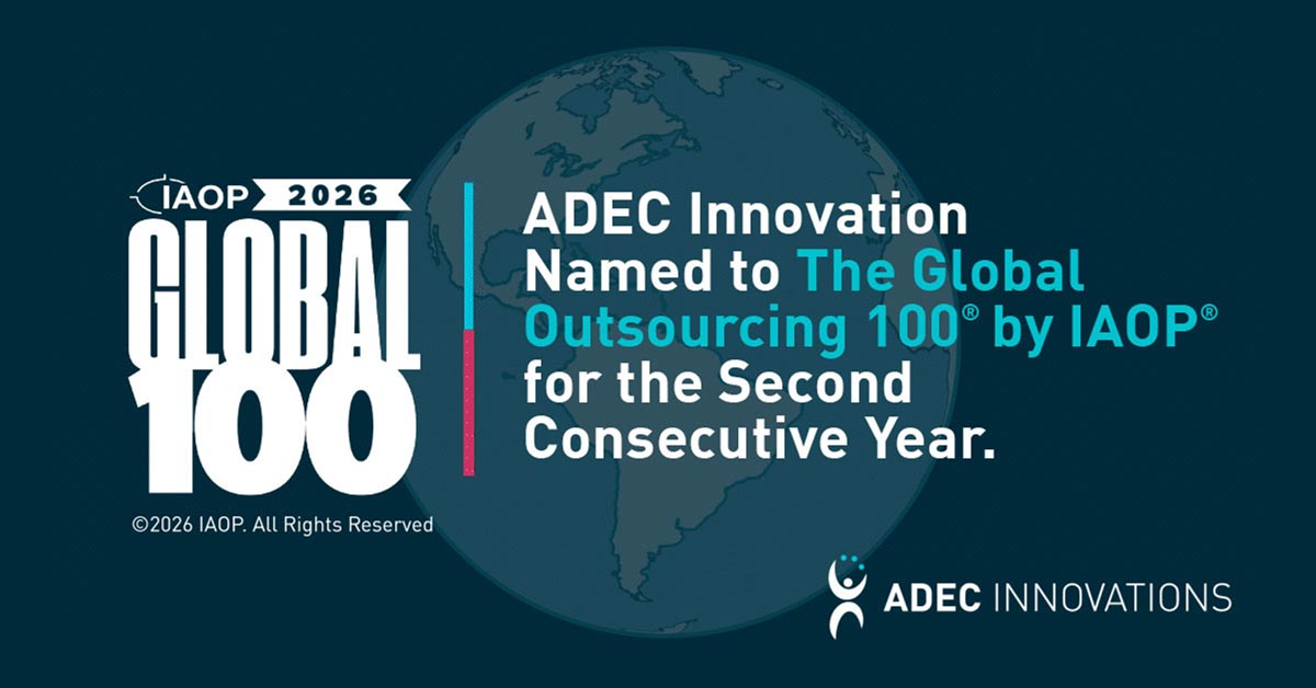 ADEC Innovation earns 2026 IAOP Global Outsourcing 100 recognition for the second consecutive year, highlighting global leadership in outsourcing and innovation.