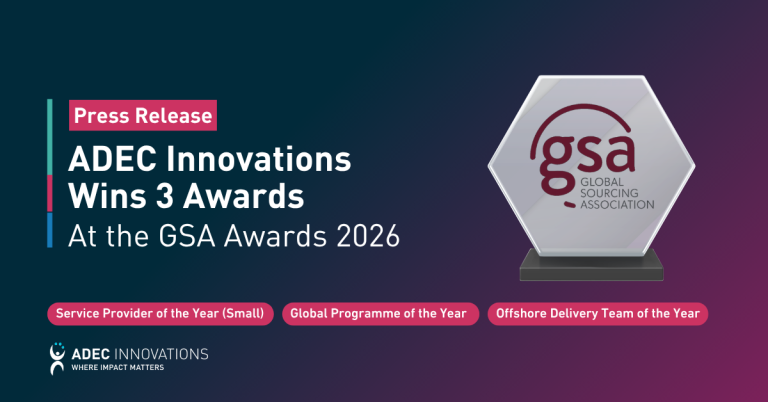 ADEC Innovations team celebrating three GSA Awards wins 2026